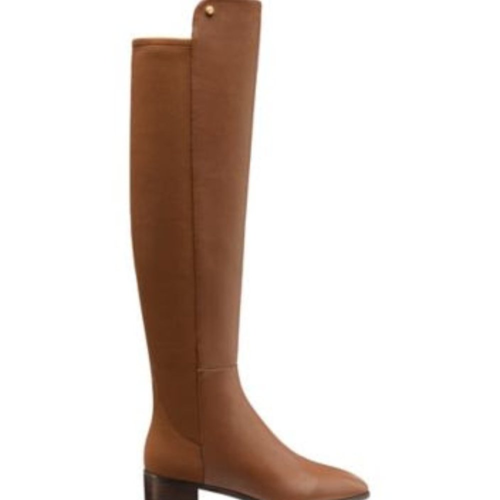 City Block Square-Toe Knee-High Boot | Color: Coffee | Size: 9.5 B